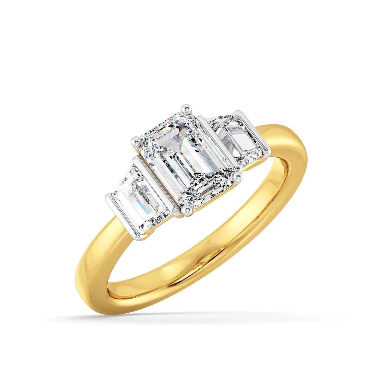 Ahmedabad, Jewelry, Lab Grown Diamond Three Stone Rings &ndash; Elegant Diamond Designs
