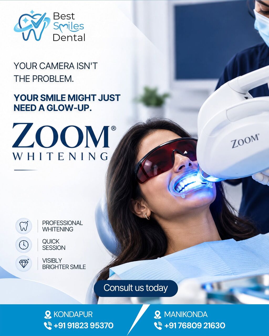 Hyderabad, Dental, Zoom Teeth Whitening In Hyderabad - Best Smiles Dental