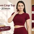 INR 269,  Maroon Crop Top For Women &ndash; The &ldquo;One Top, Many Outfits&rdquo; Pick