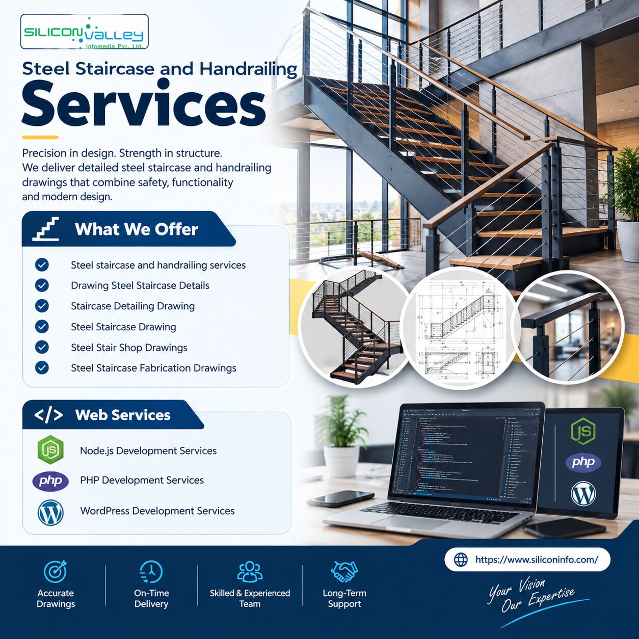 New York, Construction, Steel Staircase And Handrailing Services For Washington AEC Professionals