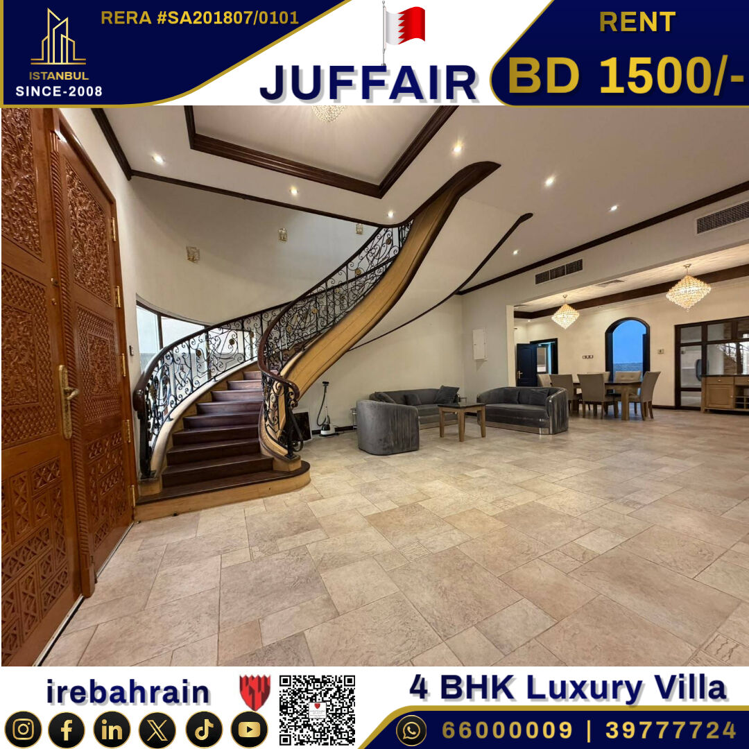 Juffair, Villas, BHD 1500,  Furnished,  Fully Furnished Swimming Pool Villa In Juffair