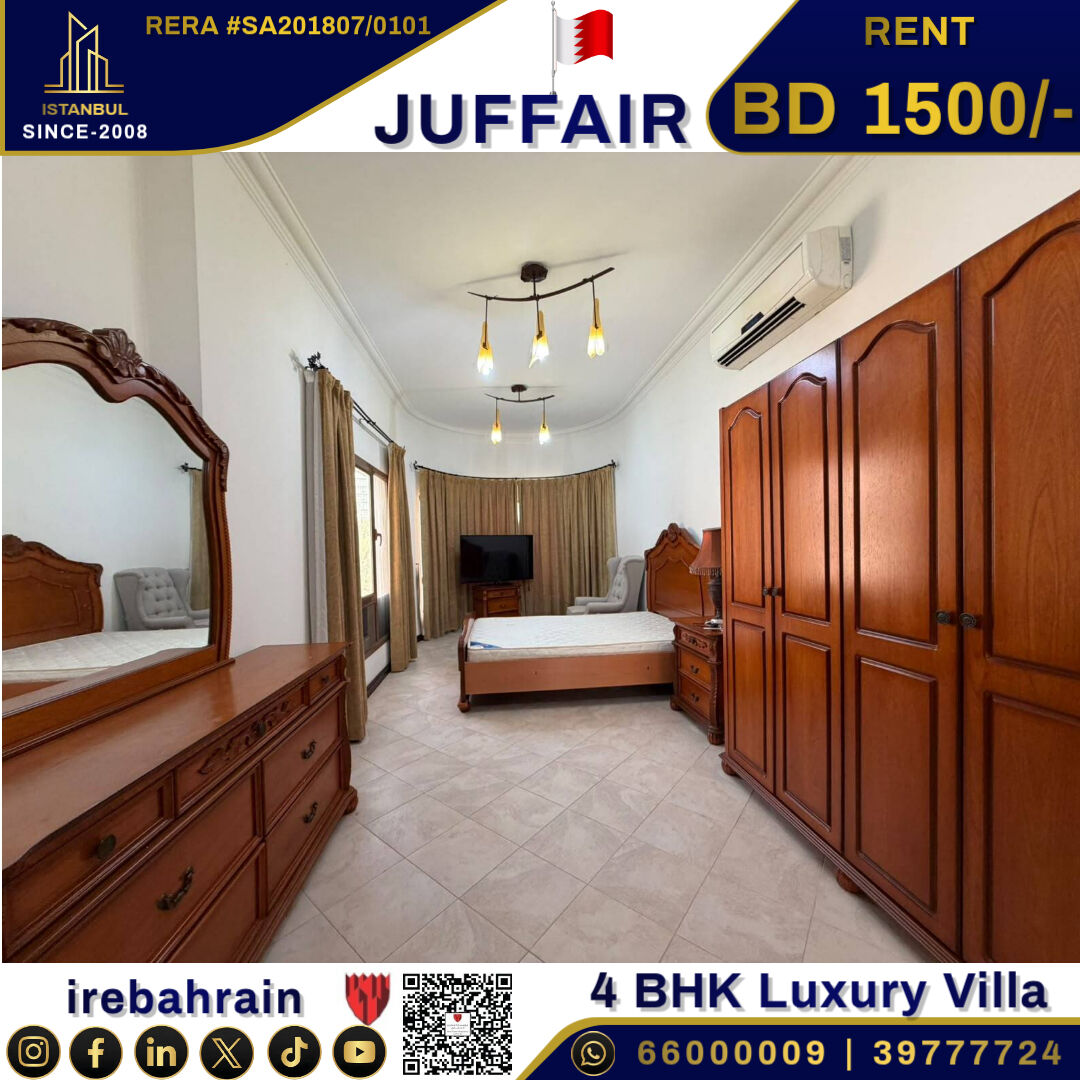 Juffair, Villas, BHD 1500,  Furnished,  Fully Furnished Swimming Pool Villa In Juffair