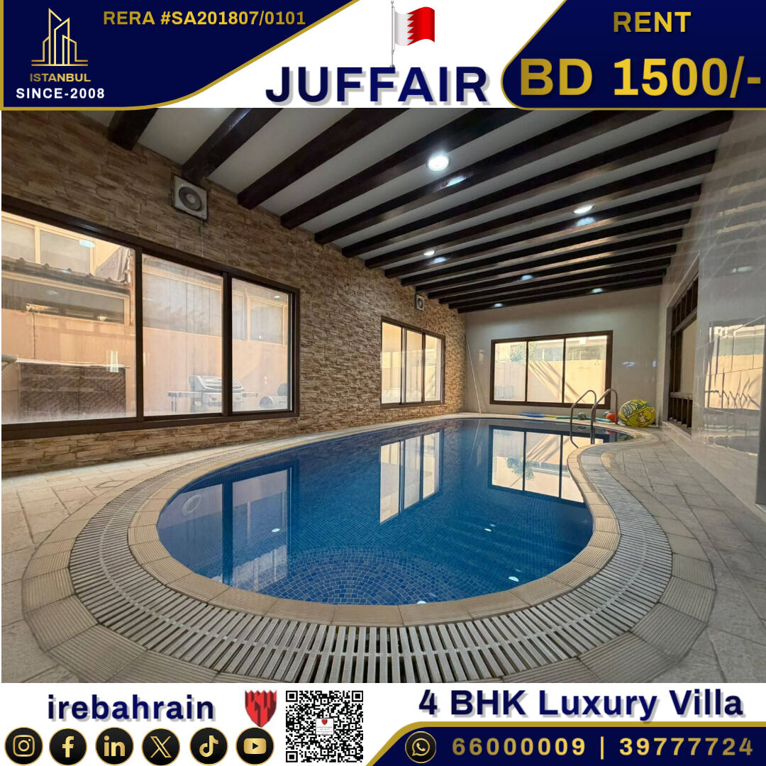 Juffair, Villas, BHD 1500,  Furnished,  Fully Furnished Swimming Pool Villa In Juffair