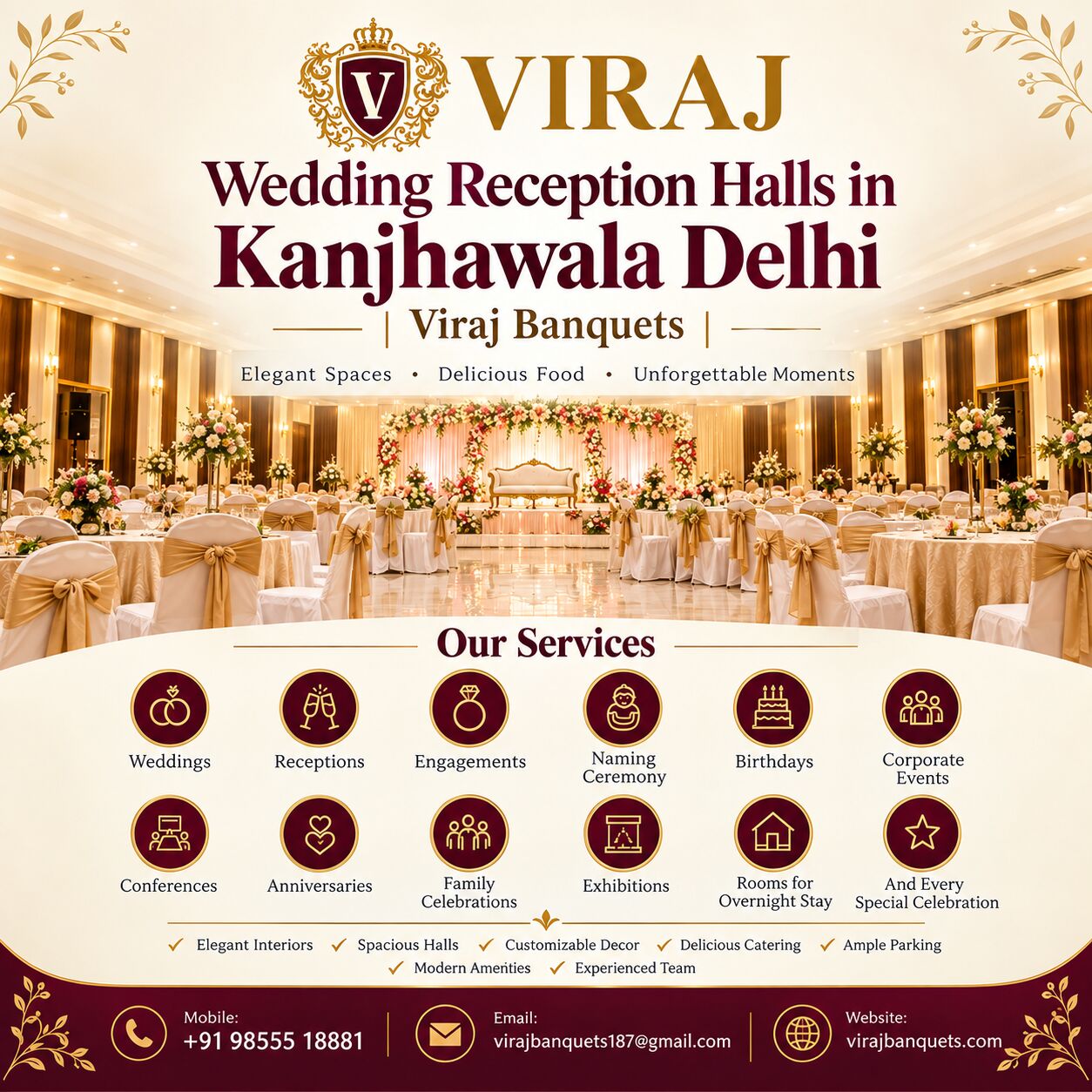 New Delhi, Food, Wedding Reception Halls In Kanjhawala Delhi | Viraj Banquets