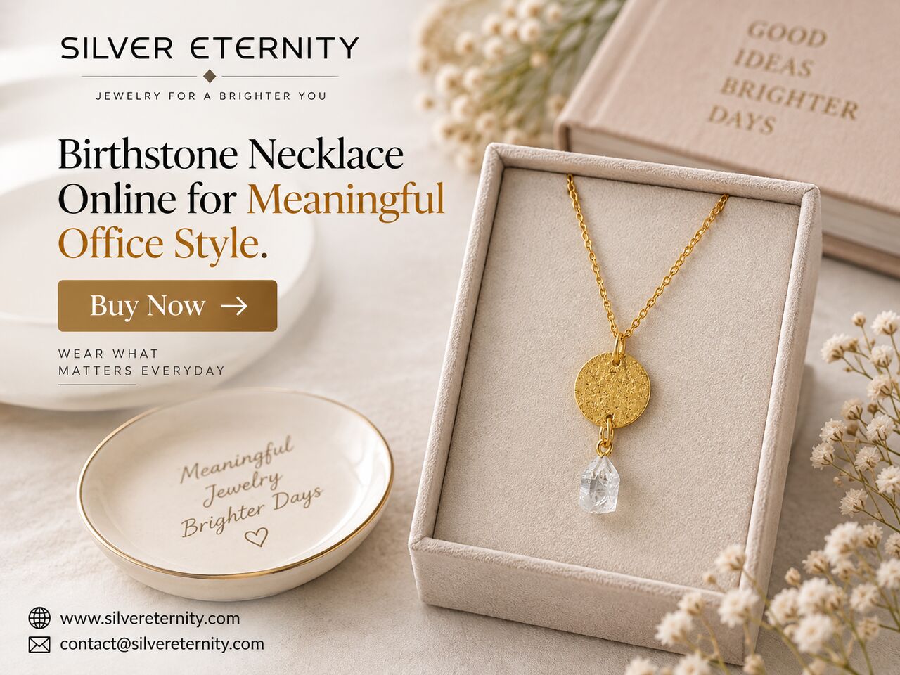 Jaipur, Jewelry, INR 4900,  Buy Now Birthstone Necklace Online For Meaningful Office Style