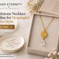 INR 4900,  Buy Now Birthstone Necklace Online For Meaningful Office Style