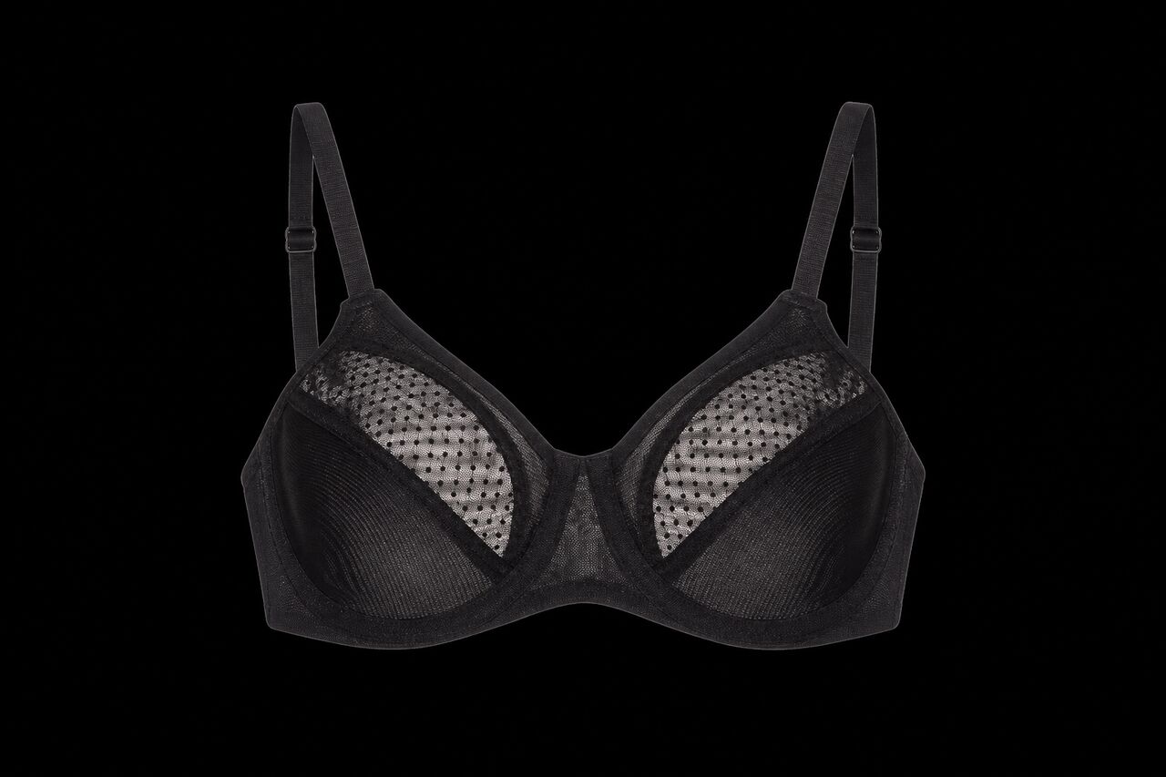 New York, Clothing & Accessories, USD 54,  BR200 Minimizer Bra With Dot Mesh Insert