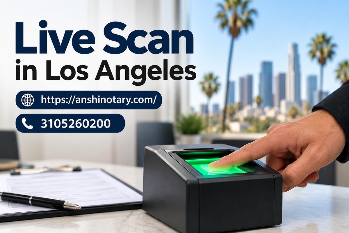 Los Angeles, Legal, Professional Live Scan In Los Angeles For Fingerprinting Services