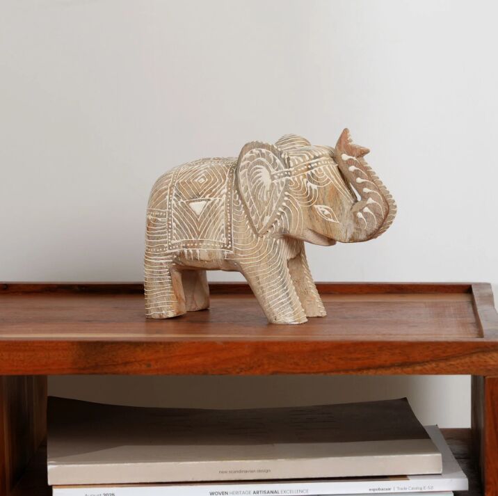 New York, Household Items, USD 11,  Elephant Sculpture | Mango Wood | Handcarved Fegurine