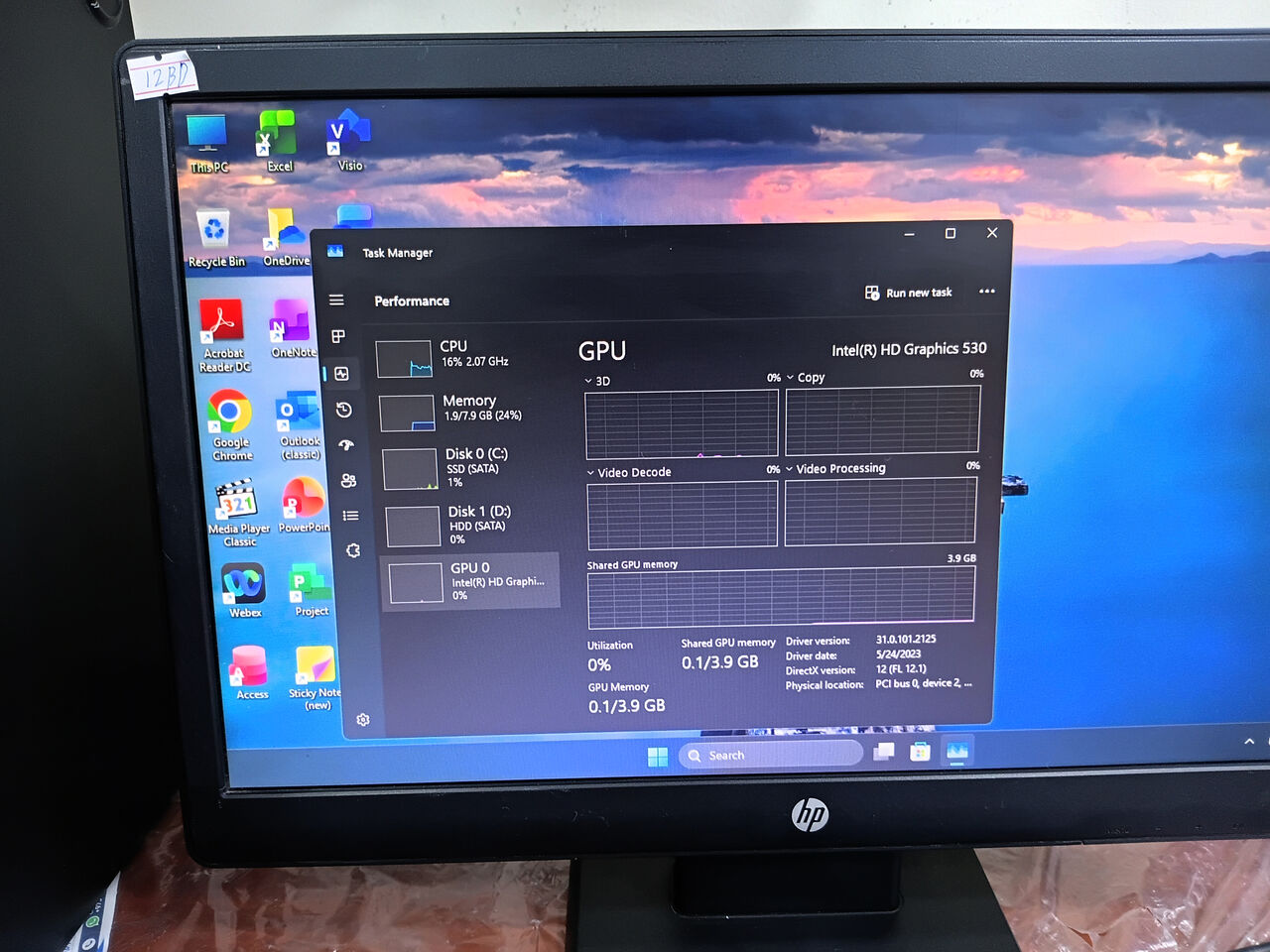 Riffa, Computers, BHD 63,  HP Computer Core I5 6th Gen 8GB/120 SSD + 500GB HDD 19&rsquo;&rsquo; Monitor LED 63 BD Only