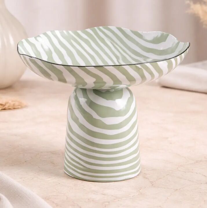 New York, Household Items, USD 37,  Decorative Striped Bowl | Sculptural Décor