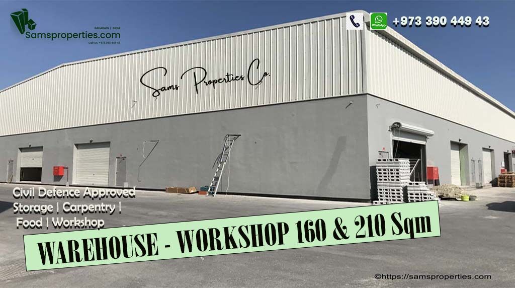 Hidd, Warehouses, 185 Sq. Meter,  Warehouse And Workshop Rent In Hidd: With Office | Mezzanine | Toilet - Call Sam 39044943
