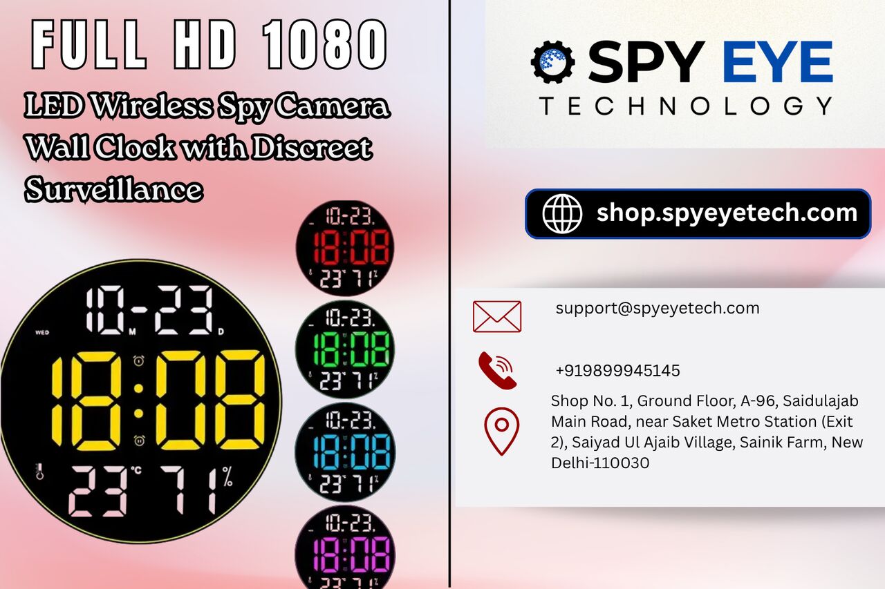 New Delhi, Electronics, INR 8500,  Hidden Camera Wall Clock For Indoor Surveillance