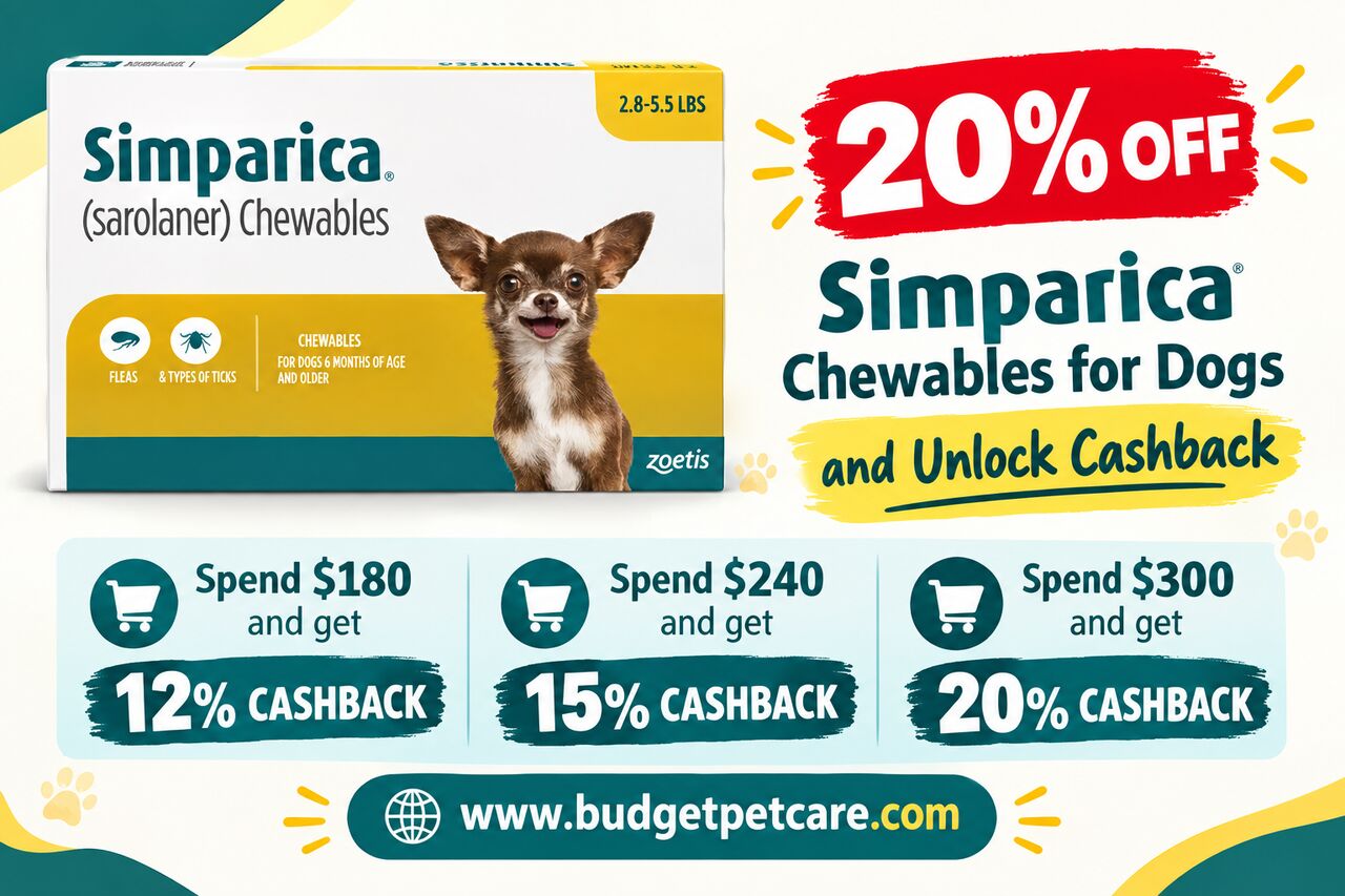 New York, Pet Supplies, Get 20% Off Simparica Chewables For Dogs And Unlock Cashback