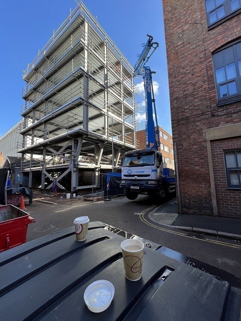 London, Construction, Concrete Boom Pump