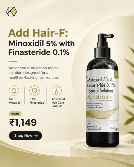 Ahmedabad, Health & Beauty Items, INR 1149,  AddHair-F Hair Growth Serum With Minoxidil 5 & Finasteride 0.1