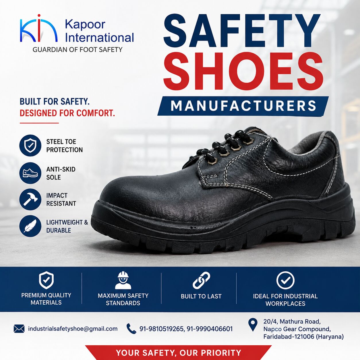 Faridabad, Business, Safety Shoes Manufacturers