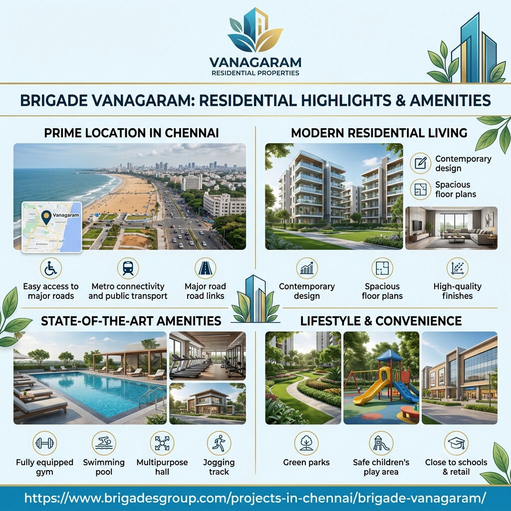 Chennai, Apartments, Flats, Houses & Villas, Furnished,  4 BR,  186 Sq. Meter,  Brigade Vanagaram Chennai | Modern Urban Homes