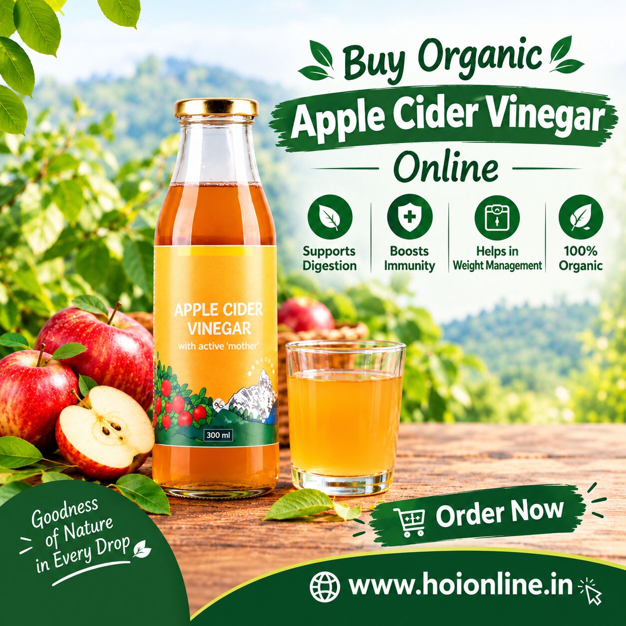 Mumbai, Food & Drink, Buy Organic Apple Cider Vinegar Online From HOI