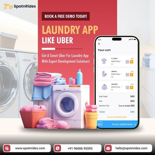 Dubai, Software, AED 3000,  Launch A Scalable Laundry App Clone Using SpotnRides