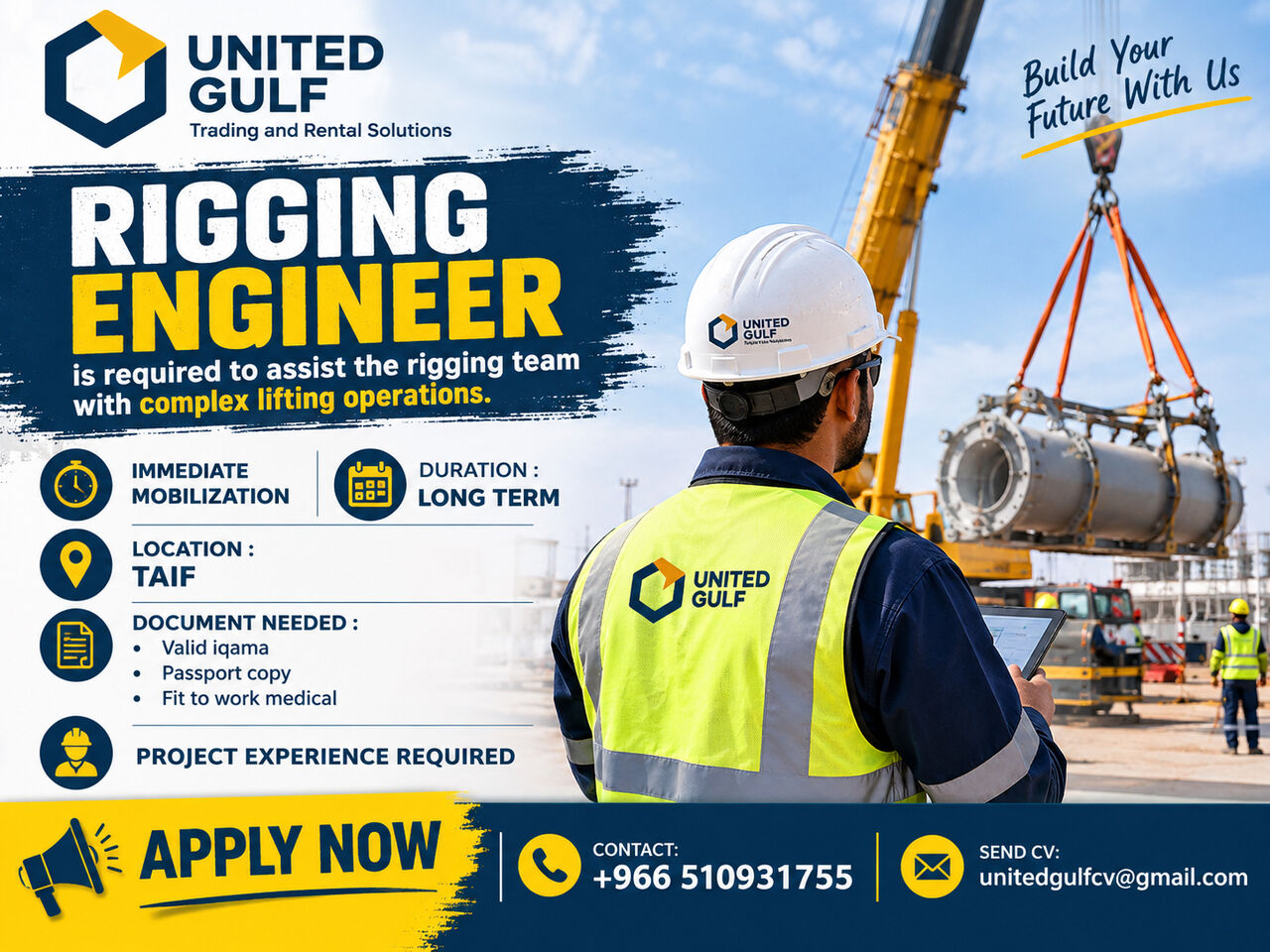 Jubail, Jobs, RIGGING ENGINEER