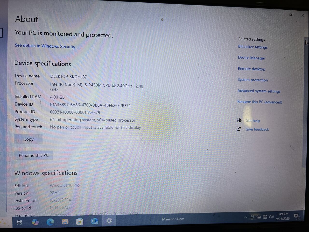 Riyadh, Computers, SAR 400,  TOSHIBA LAPTOP CORE I5