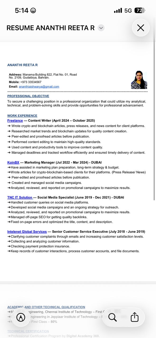 Gudaibiya, Job Seekers, Social Media Specialist