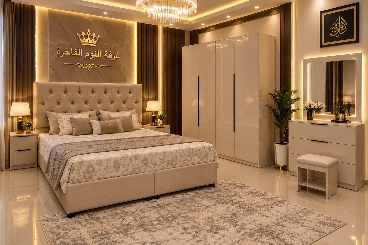 Jeddah, Furniture, SAR 5,  Modern Luxury Bedroom Set &ndash; Premium Quality & Elegant Design