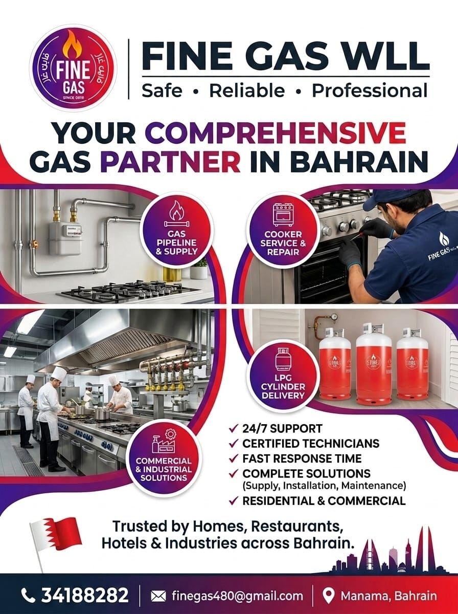Manama, Air Conditioners, BHD 5,  GAS Pipe Line Installation Service, Maintenance, Cooker Repair