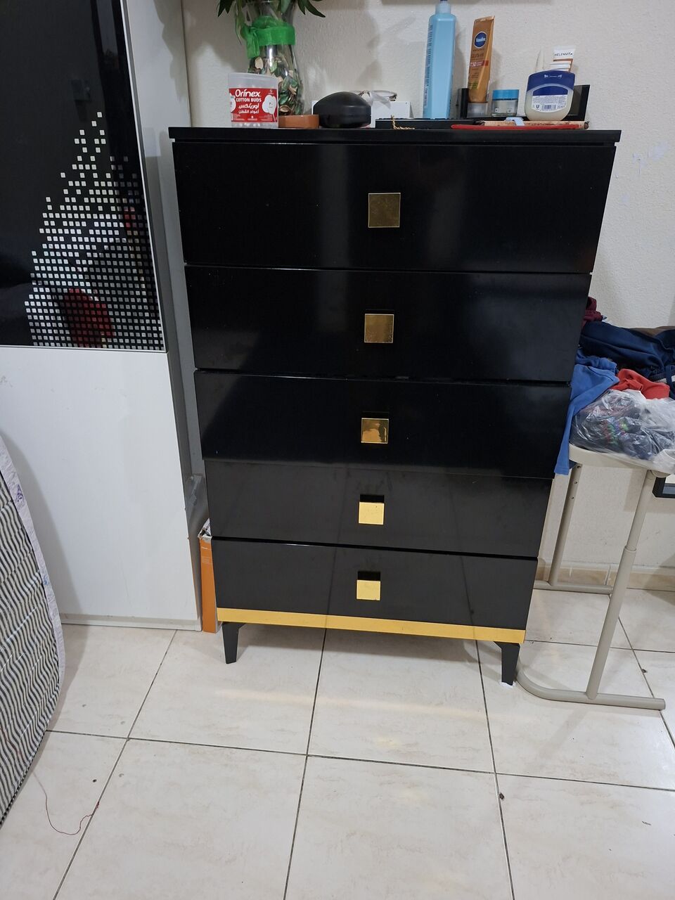 Khobar, Furniture, SAR 650,  Kingbed 2 Side Tables Mattress And Chest Of Drawer