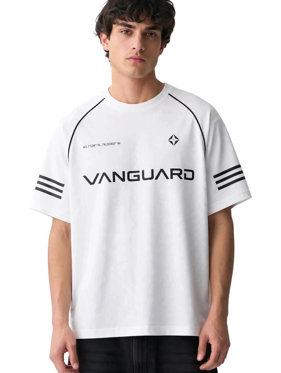 Mumbai, Clothing & Accessories, INR 1799,  ZALIQA Vanguard Oversized White Graphic T-Shirt | Men