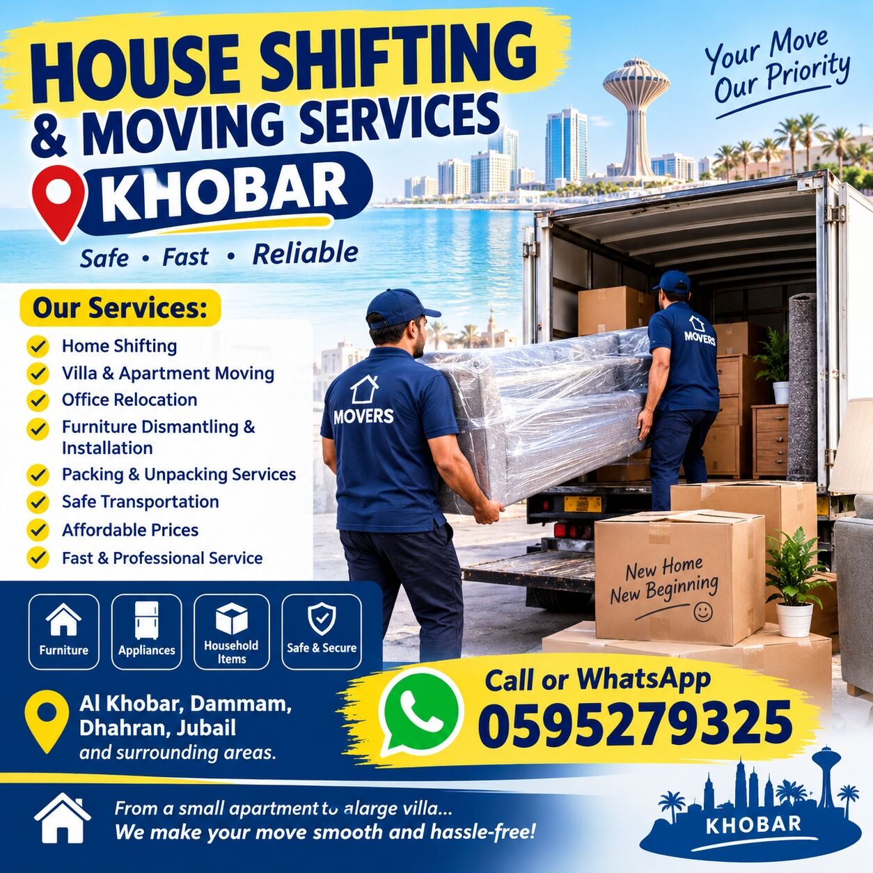 Khobar, Labor/Moving, Professional Movers Furniture Moving Packing & Unpacking Dismantling & Installatio