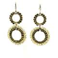 Fashion Earrings &ndash; Double Crystal Circle Drop Earrings
