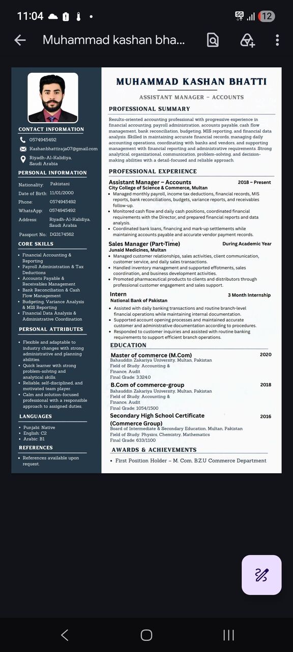 Riyadh, Job Seekers, Accountant