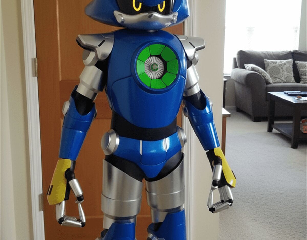 Rio de Janeiro, Materials, USD 28,  Metal Sonic Sonic 4 Cosplay Pattern - Pepakura PDO EVA Foam