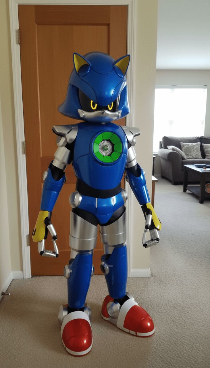 Rio de Janeiro, Materials, USD 28,  Metal Sonic Sonic 4 Cosplay Pattern - Pepakura PDO EVA Foam
