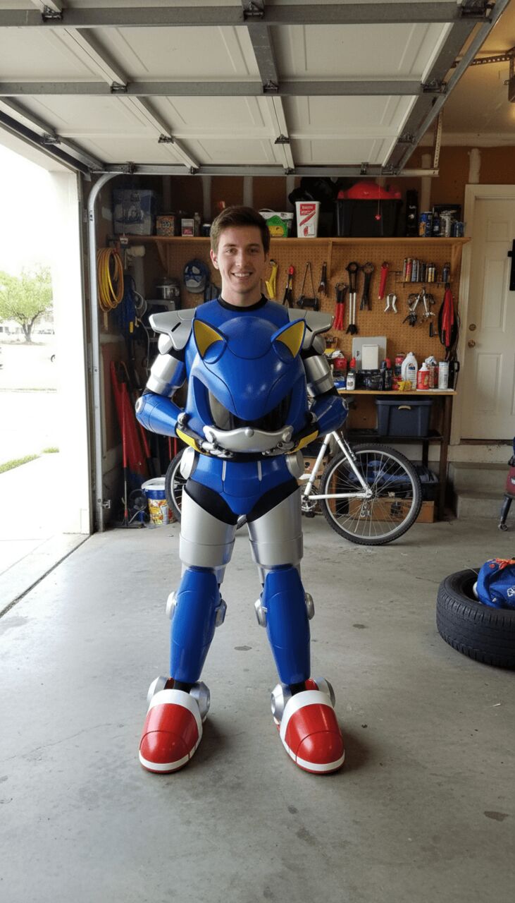 Rio de Janeiro, Materials, USD 28,  Metal Sonic Sonic 4 Cosplay Pattern - Pepakura PDO EVA Foam