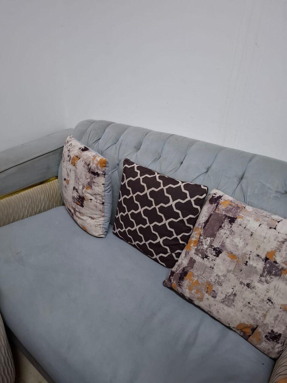 Riyadh, Furniture, SAR 125,  Sofas For Sale. For 125 (negotiable)  3 Seater, 2 Seater And 2(1 Seaters)