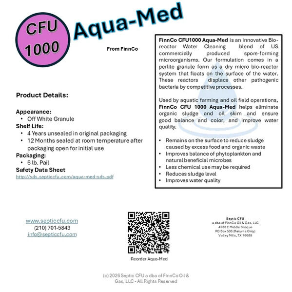New York, Business, FinnCo CFU1000 Aqua-Med &ndash; Pond Water Treatment