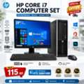 BHD 115,  HP Core I7 Computer Set 3.40ghz 16GB RAM 512GB SSD Win 10 Pro Office Ready Call/36841488
