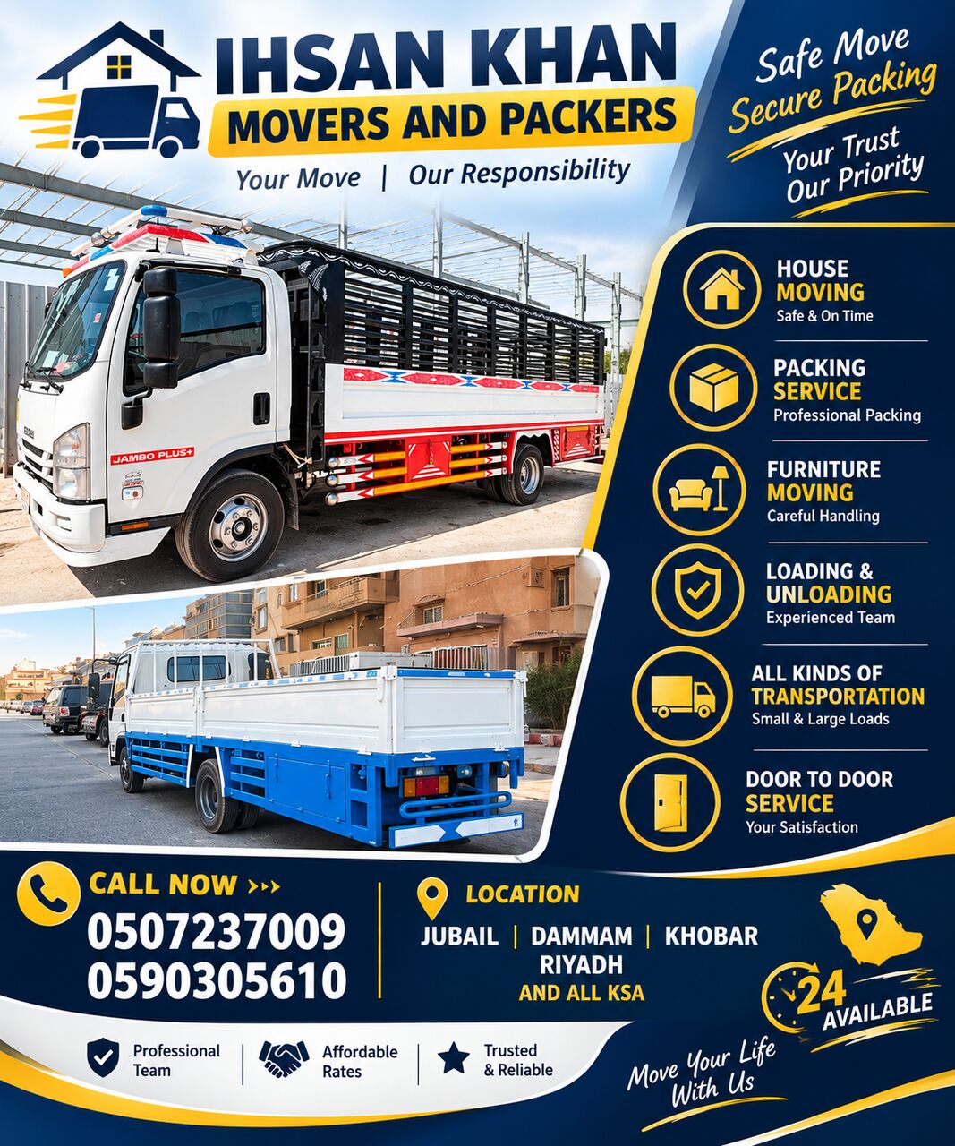 Jubail, Labor/Moving, DYNA TRUCK TRANSPORTATION◇FOR HOME SHIFTING AND◇COMPANY MATERIALS SHIFTING 0507237009