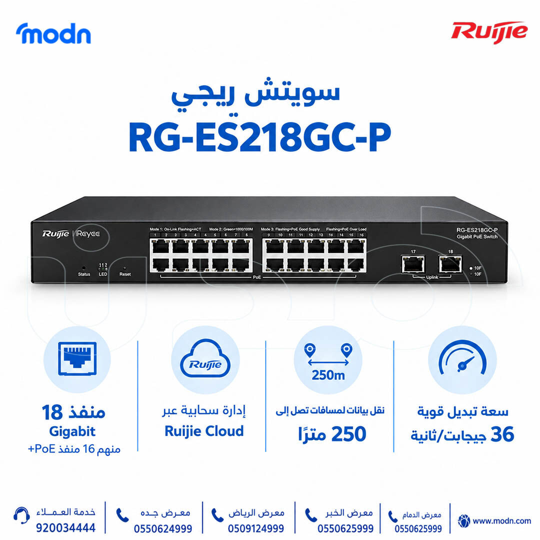 Khobar, Electronics, SAR 1,  سويتش ريجي Reyee RG-ES218GC-P