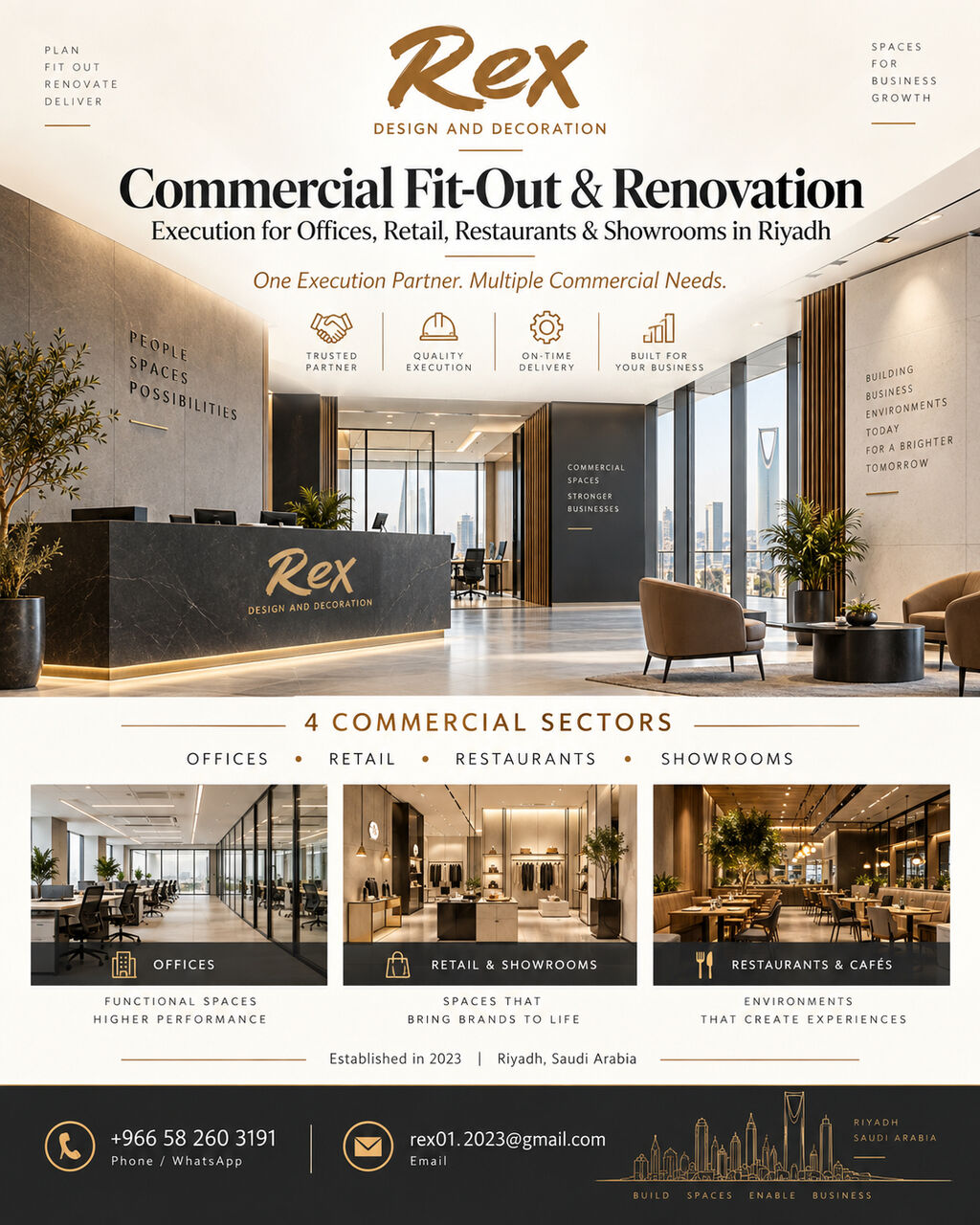 Riyadh, Interior Design, Commercial Fit-Out & Renovation Contractor In Riyadh