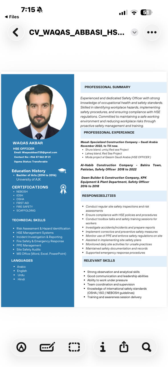 Riyadh, Job Seekers, HSE Officer,Safety Officer,.4+ Years Experience, Nebosh,Iosh,Osha