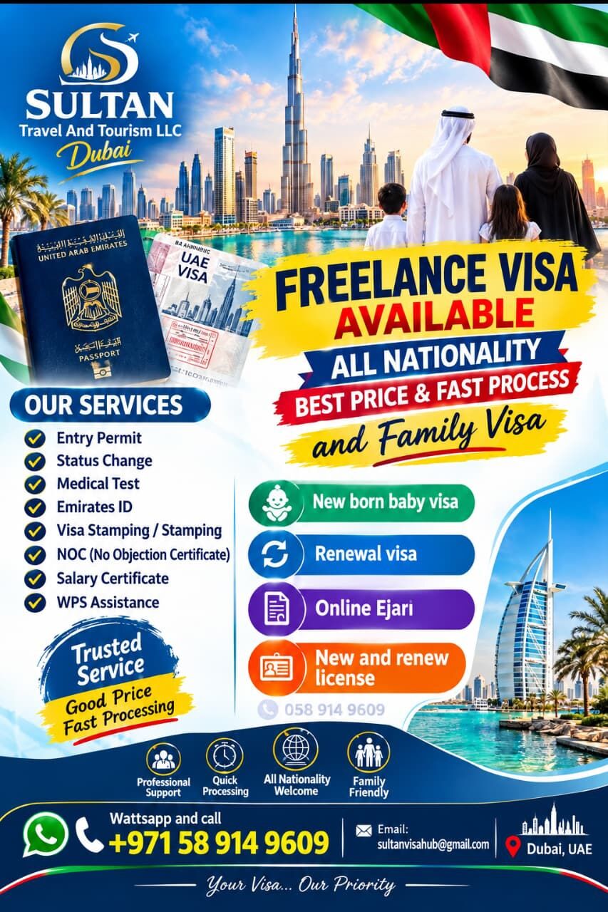 Dubai, Travel, Dubai UAE 2-Year Freelance Residence Visa Service