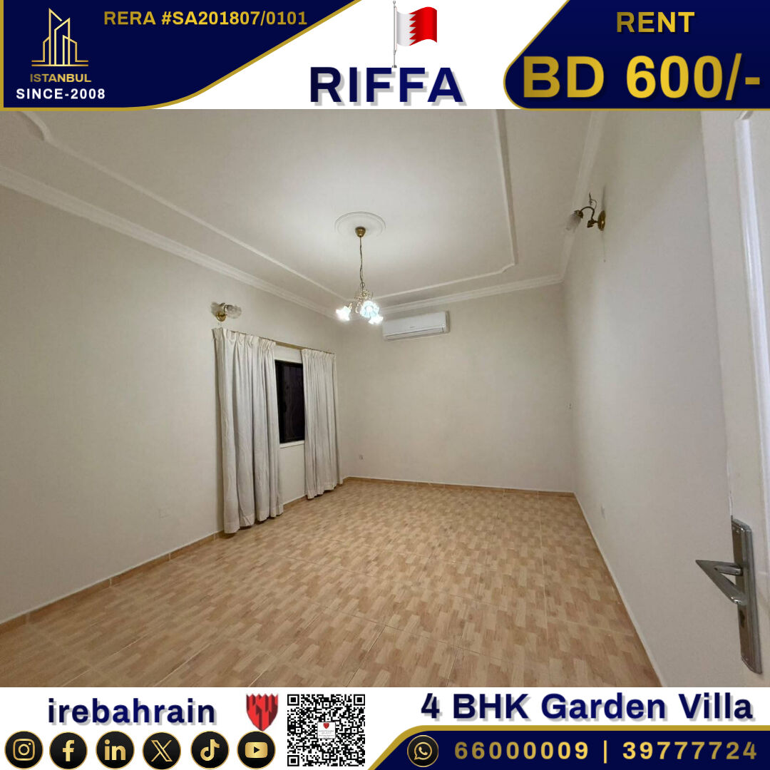 East Riffa, Villas, BHD 600,  Beautiful Garden Villa For Rent In Riffa