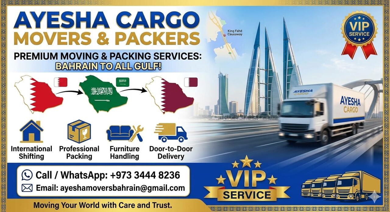 Manama, Labor/Moving, #Ayesha Movers&Packers Cargo #BahrainToSaudi #BahrainToQatar #GulfMovers #BahrainBusines