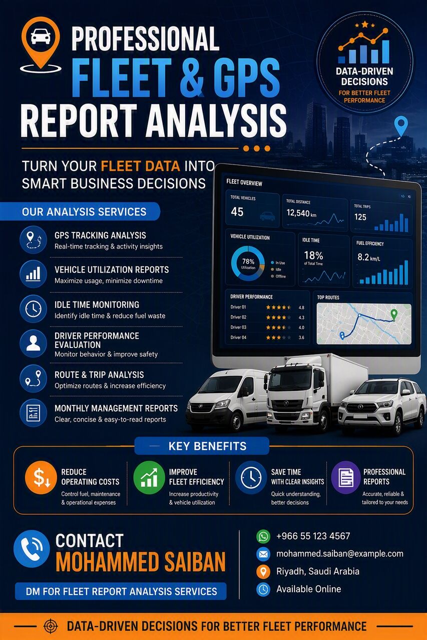 Sulai, Business, Professional Fleet And Gps Reports Analysis