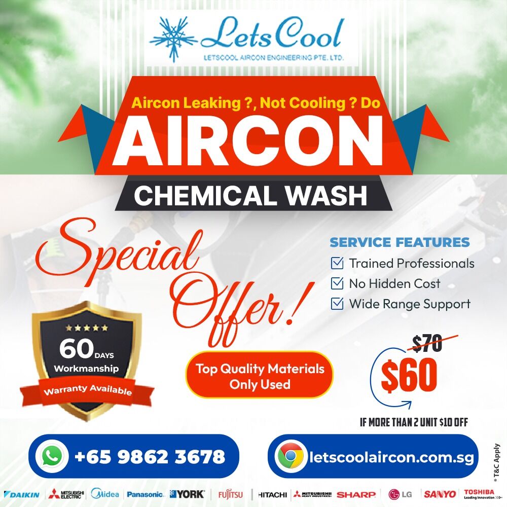 Singapore, Air Conditioners, SGD 60,  Aircon Chemical Wash Servicing