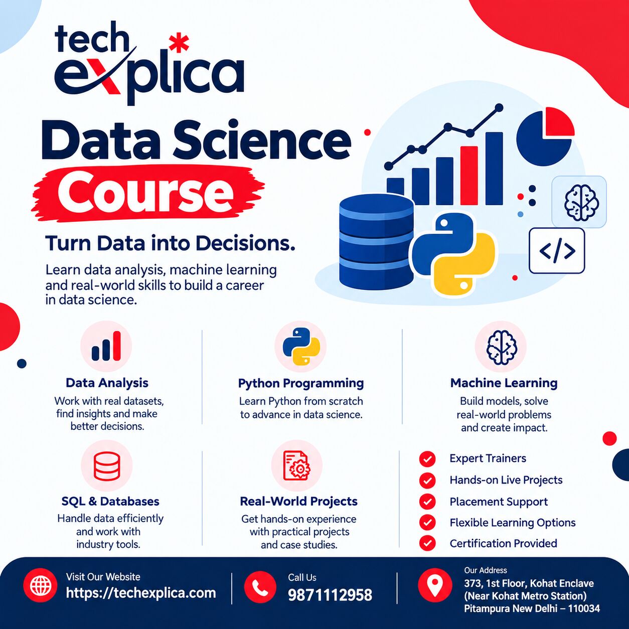New Delhi, Lessons Offered, Data Science Course In Delhi